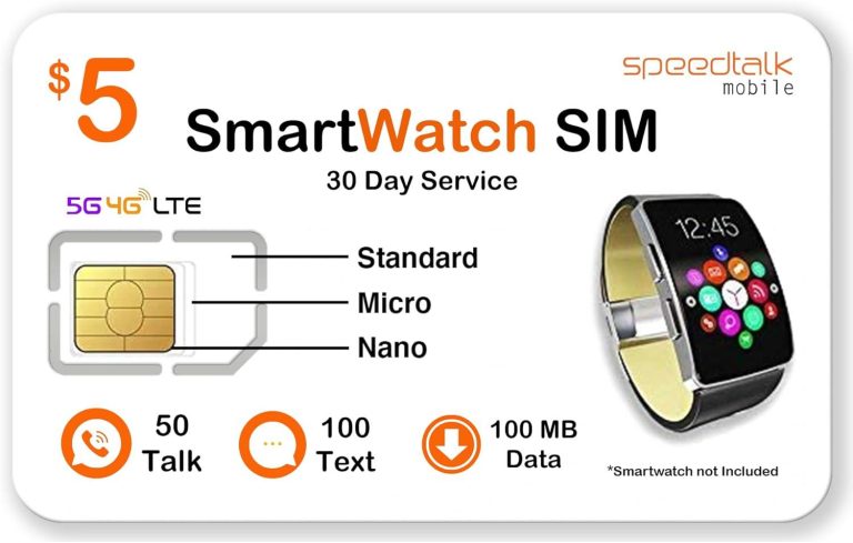 Best Smartwatch SIM Card – SpeedTalk Mobile $5 Prepaid Review